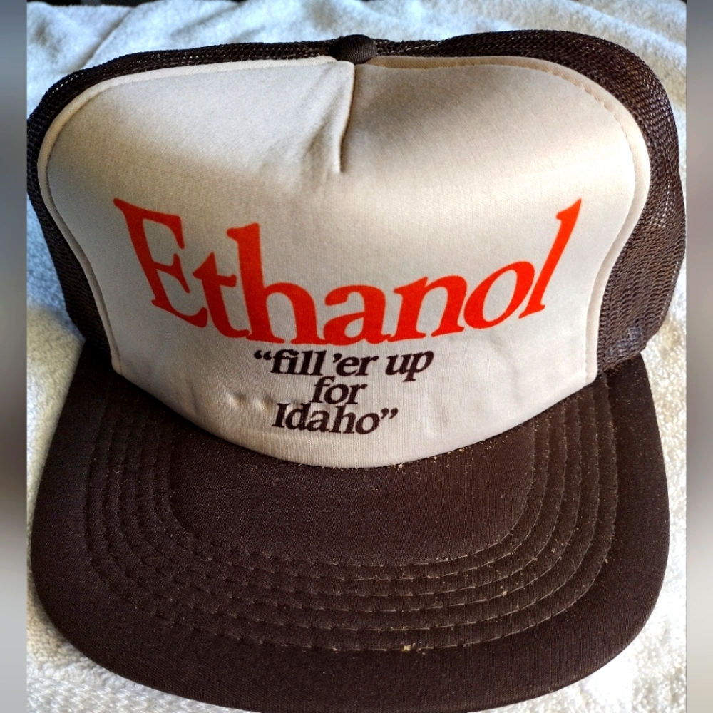Ethanol 'fill 'er up for Idaho' Brown and Cream Trucker Hat